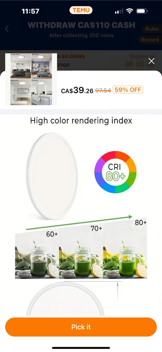 12 Inch LED Flush Mount Ceiling Light image indicator(6)