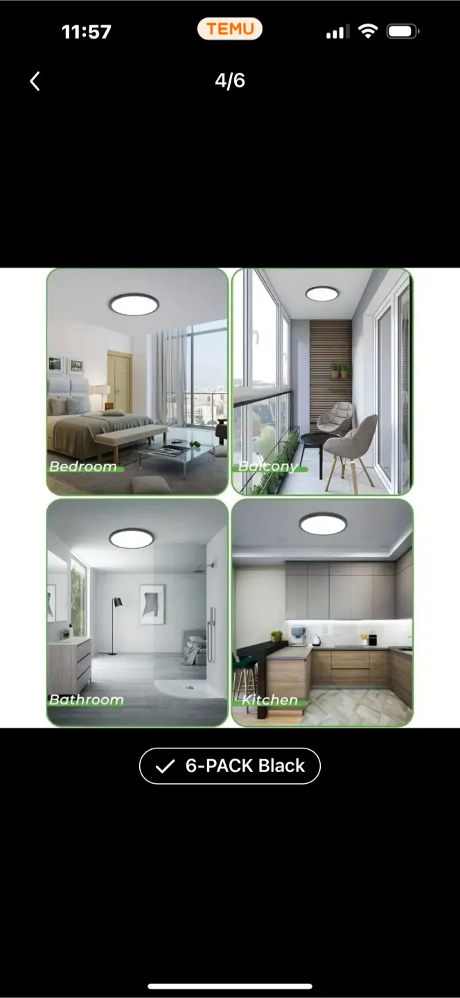 12 Inch LED Flush Mount Ceiling Light image indicator(4)