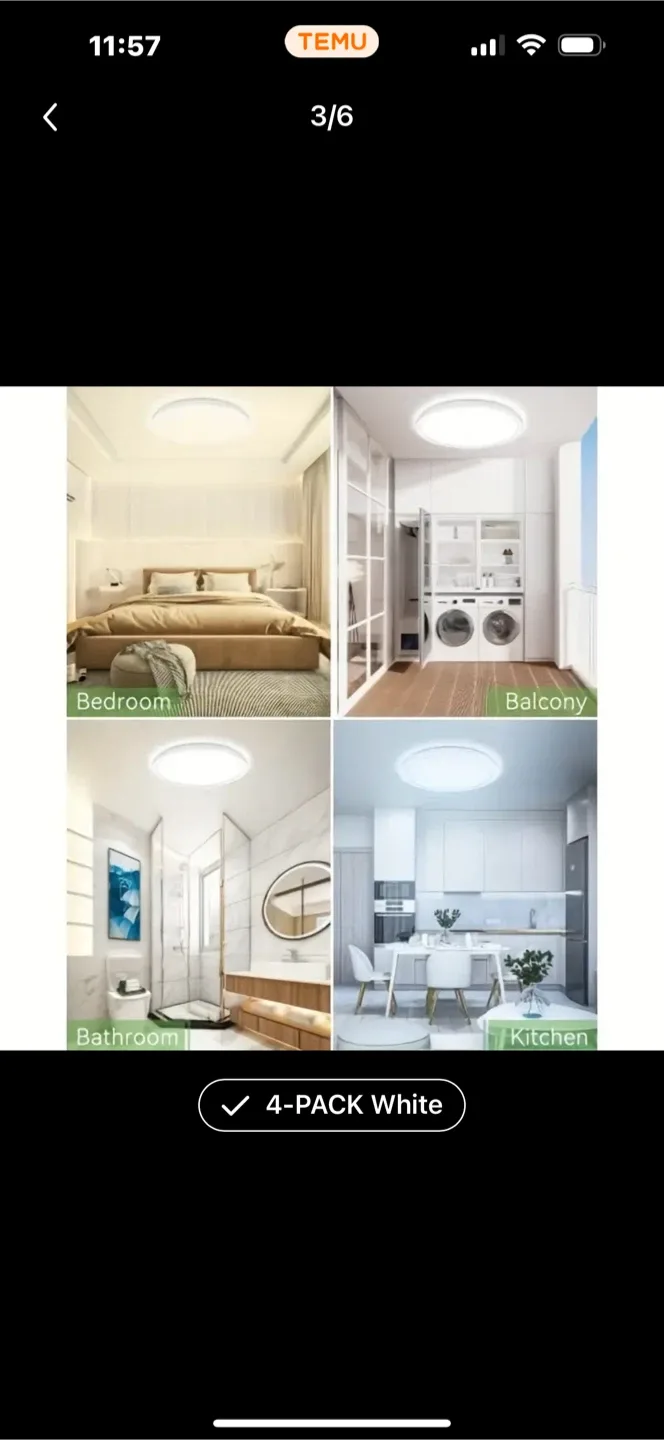 12 Inch LED Flush Mount Ceiling Light image indicator(5)