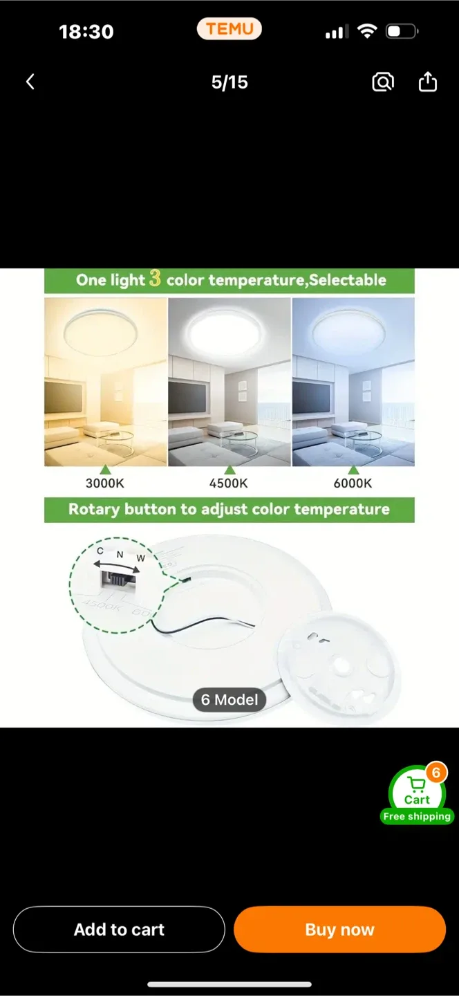 12 Inch LED Flush Mount Ceiling Light