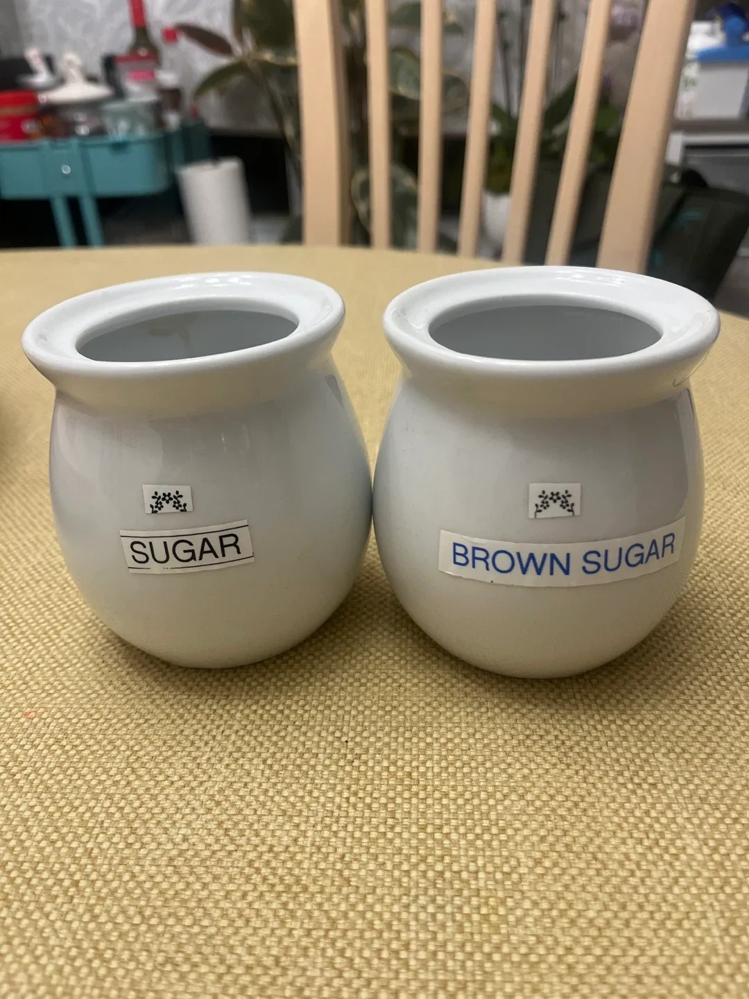 Sugar and Brown Sugar Jars - Set of 2