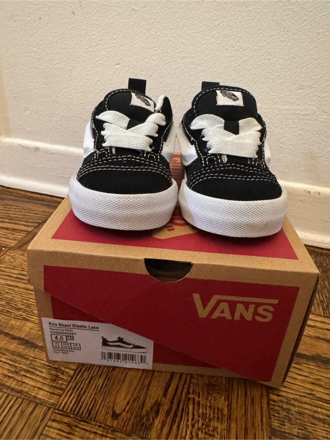 Vans Knu Skool Elastic Lace Toddler Shoes Size 4C