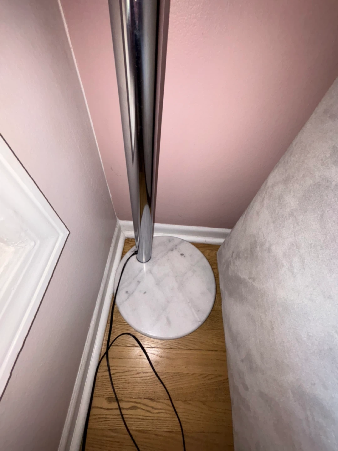Chrome Arc Floor Lamp with Marble Base - photo 2