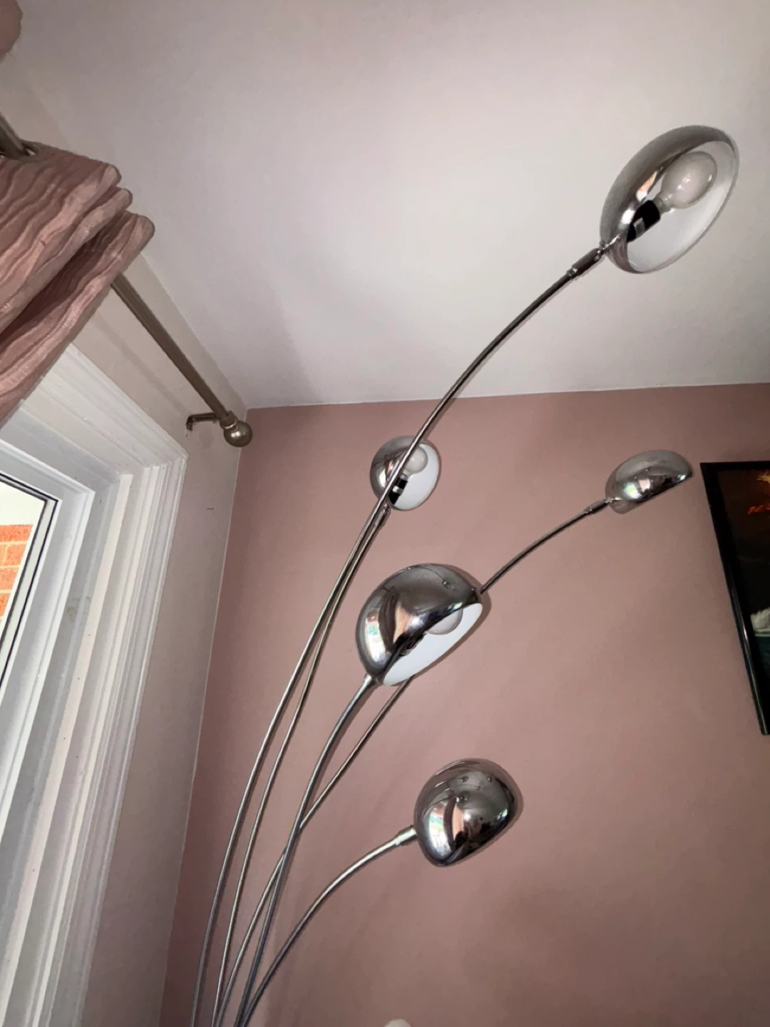 Chrome Arc Floor Lamp with Marble Base - photo 5