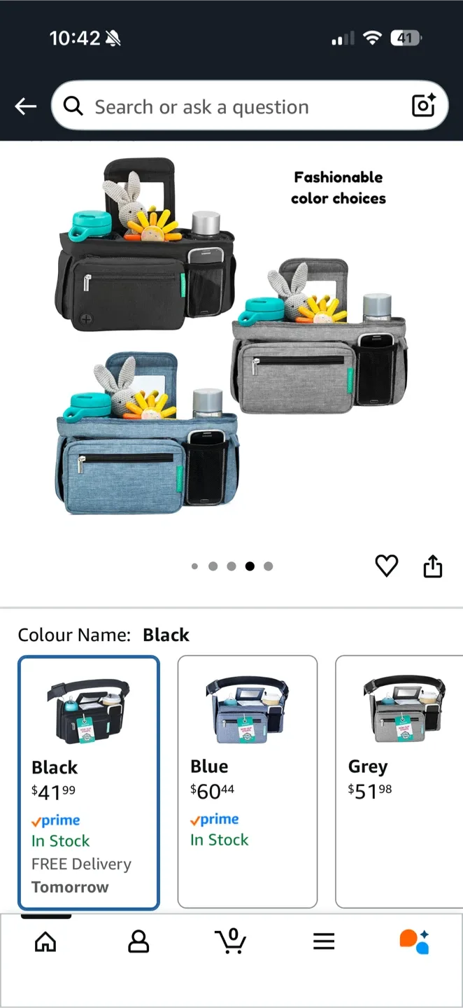 EUC Stroller Organizer Bag - Black image indicator(4)