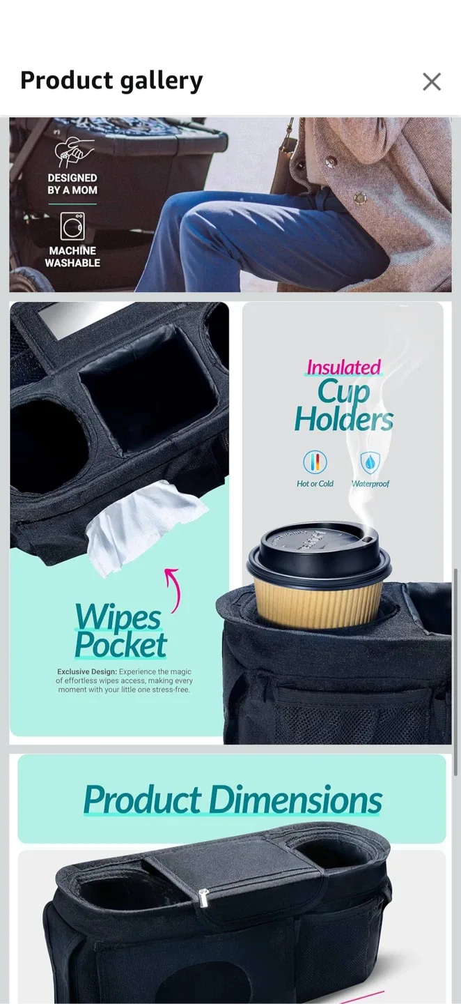 EUC Stroller Organizer Bag - Black image indicator(5)