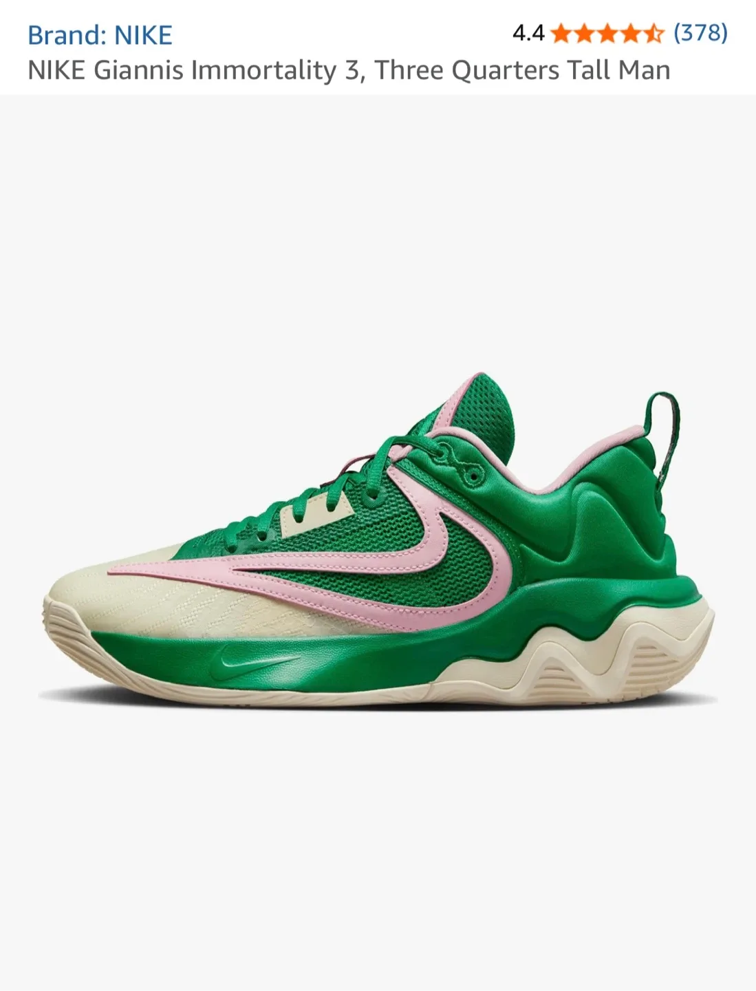 Nike Giannis Immortality 3 Green/Pink US 8 image indicator(3)