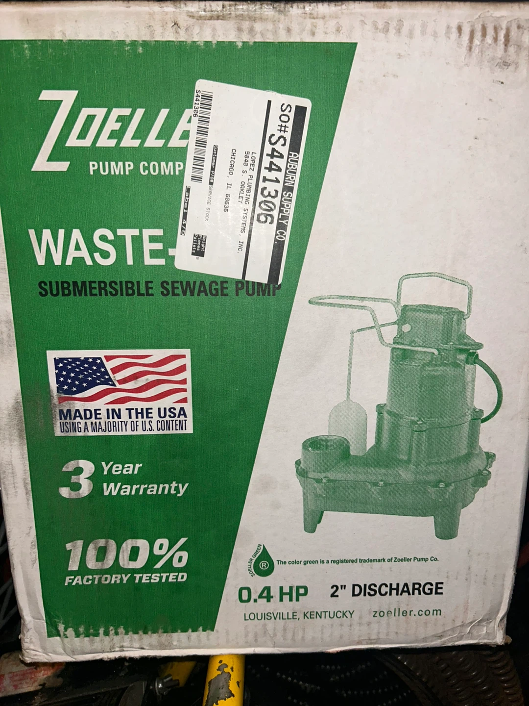 Zoeller Waste-Mate Submersible Sewage Pump M264-B - photo 5