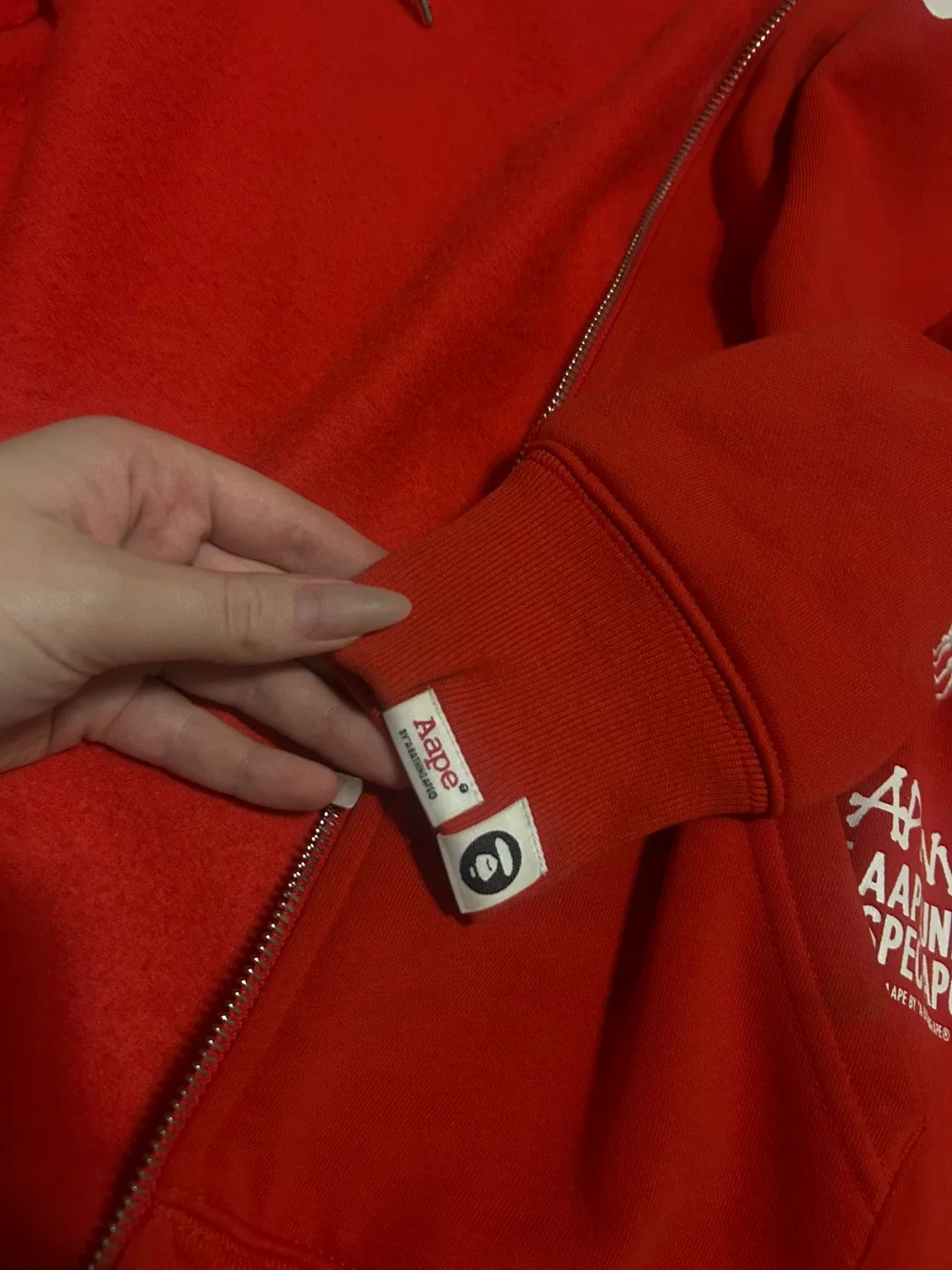 Aape by A Bathing Ape Red Full Zip Hoodie XS image indicator(5)