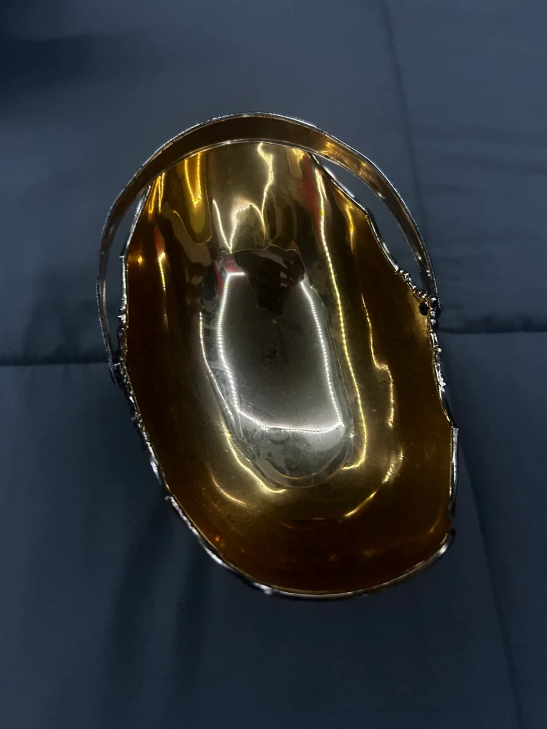 Vintage Silver Basket with Handle image indicator(2)