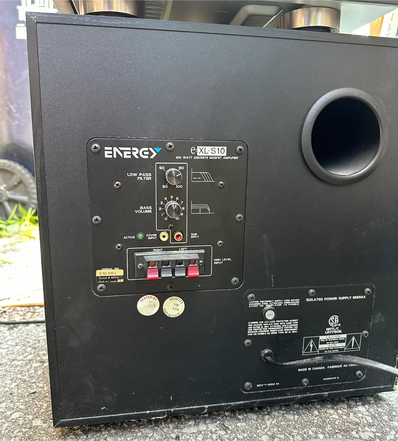 Energy XL-S10 100w subwoofer - photo 2
