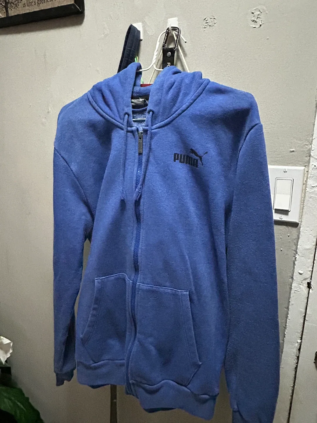 Puma Blue Zip-Up Hoodie - Size M thumbnail
