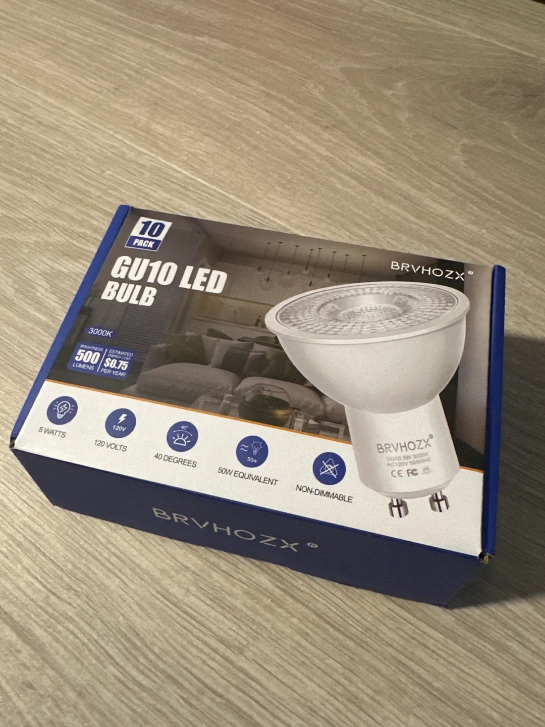 BRVHOZX GU10 LED Bulb 10 Pack - New