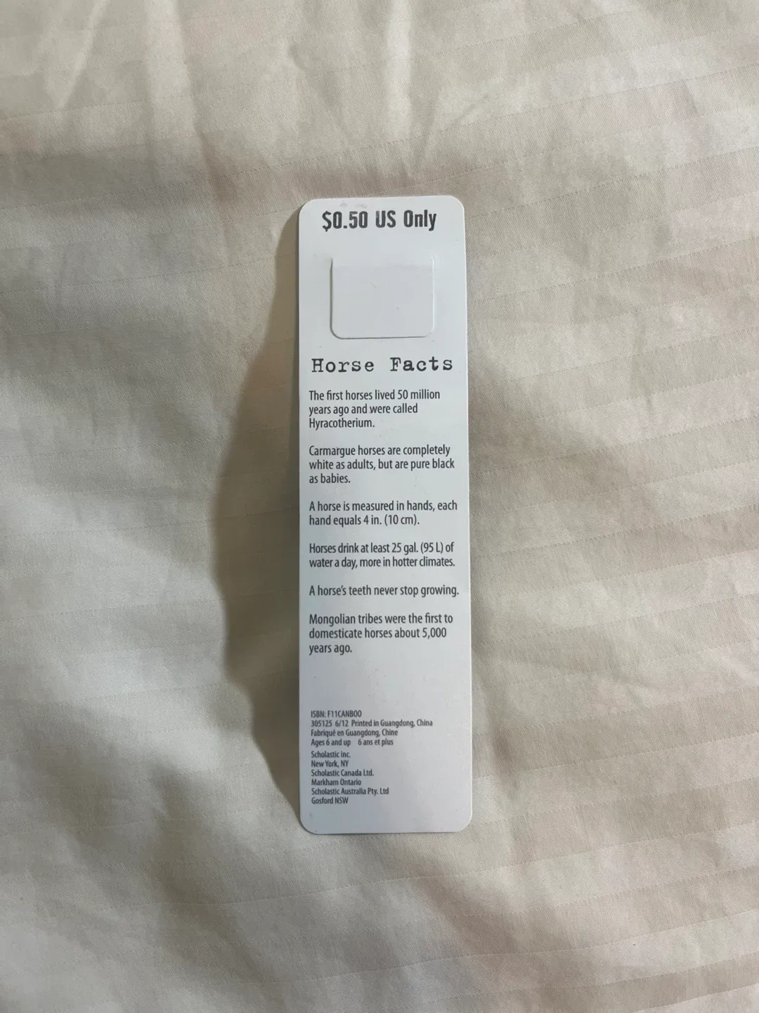 Horse Facts Bookmark image indicator(2)