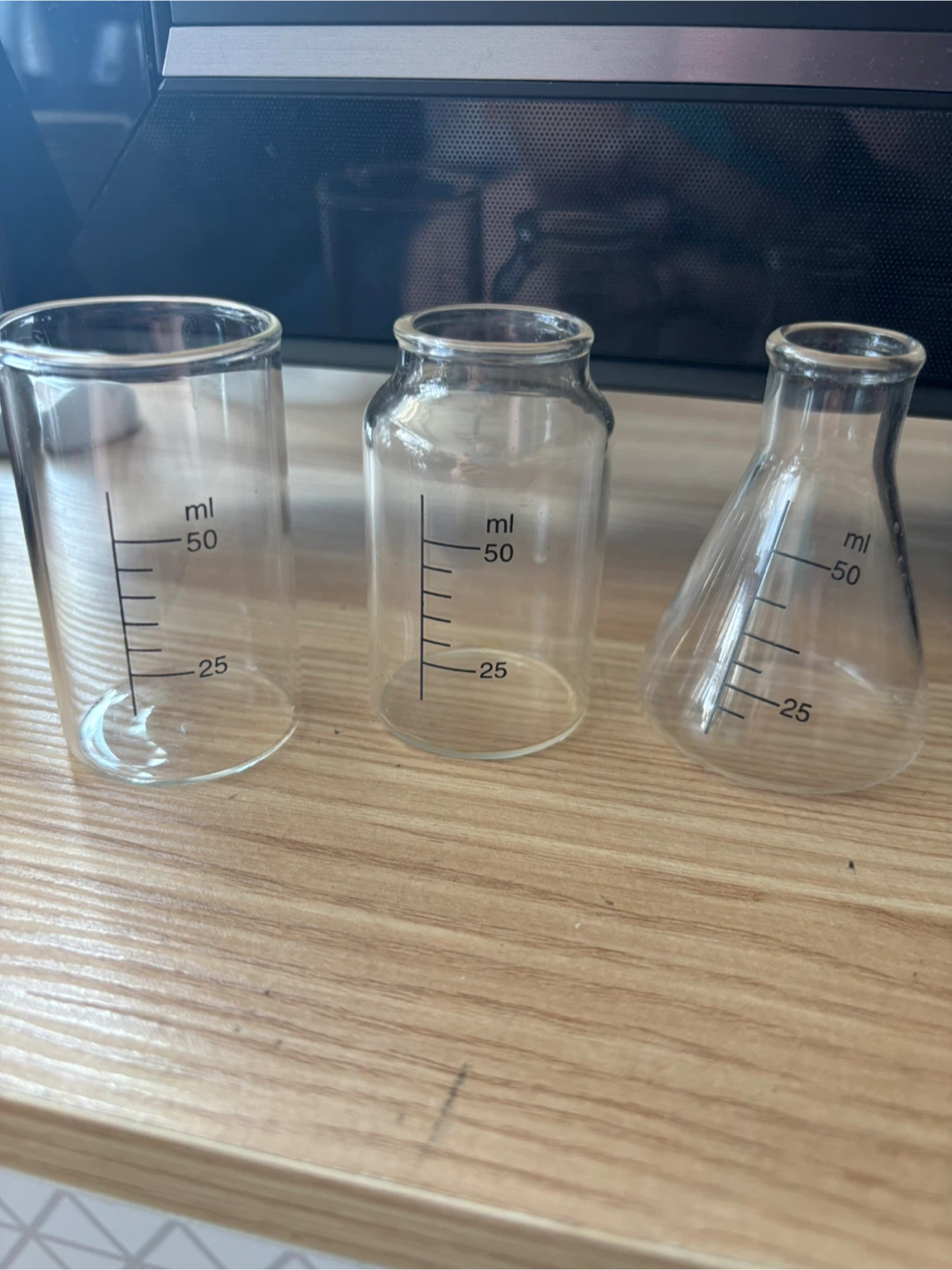 Glass Measuring Beakers (shot glasses) - Set of 3
