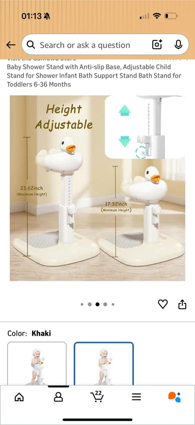 Baby Shower Stand with Anti-slip Base image indicator(5)