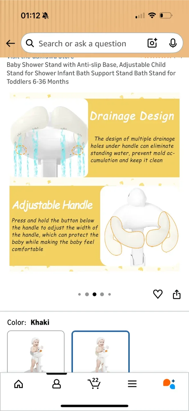 Baby Shower Stand with Anti-slip Base image indicator(3)