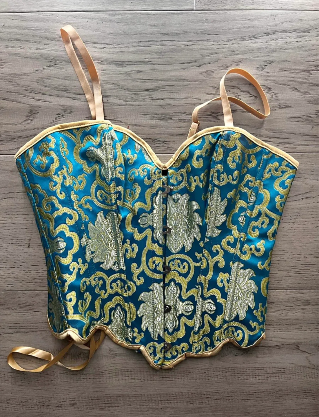 Blue & Gold Corset Top thumbnail
