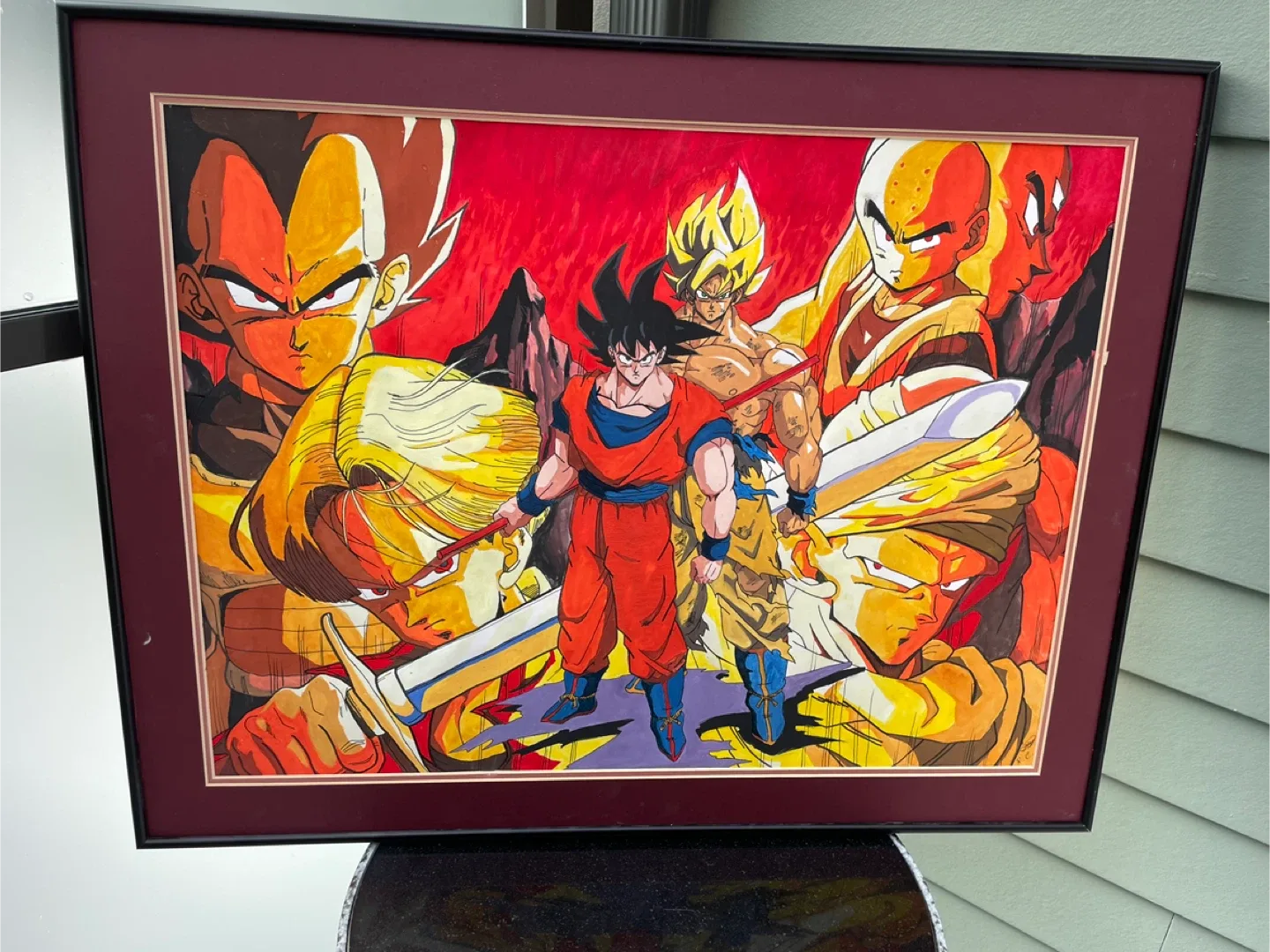 Dragon Ball Z Framed original art acrylic signed rc