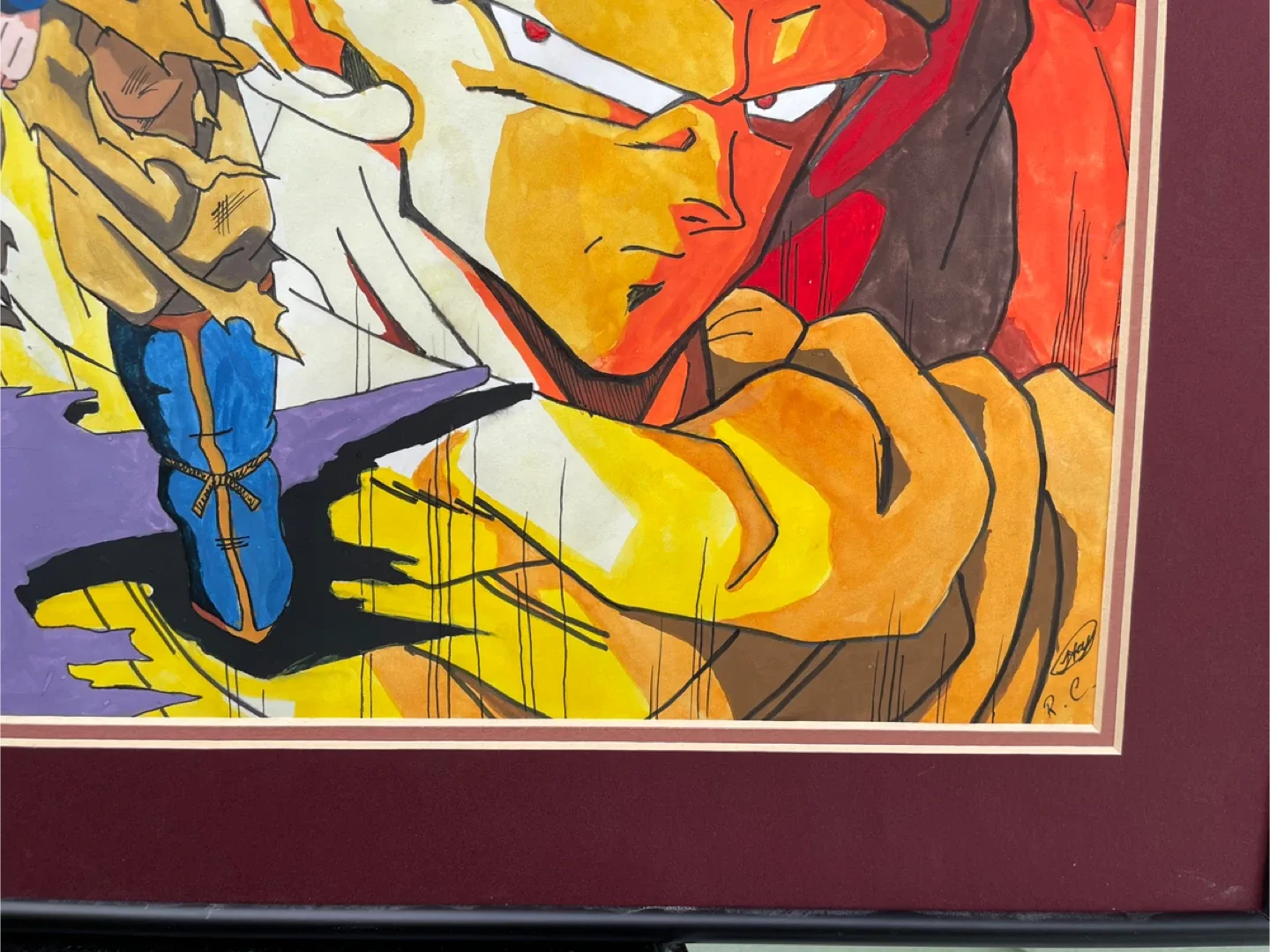 Dragon Ball Z Framed original art acrylic signed rc image indicator(7)