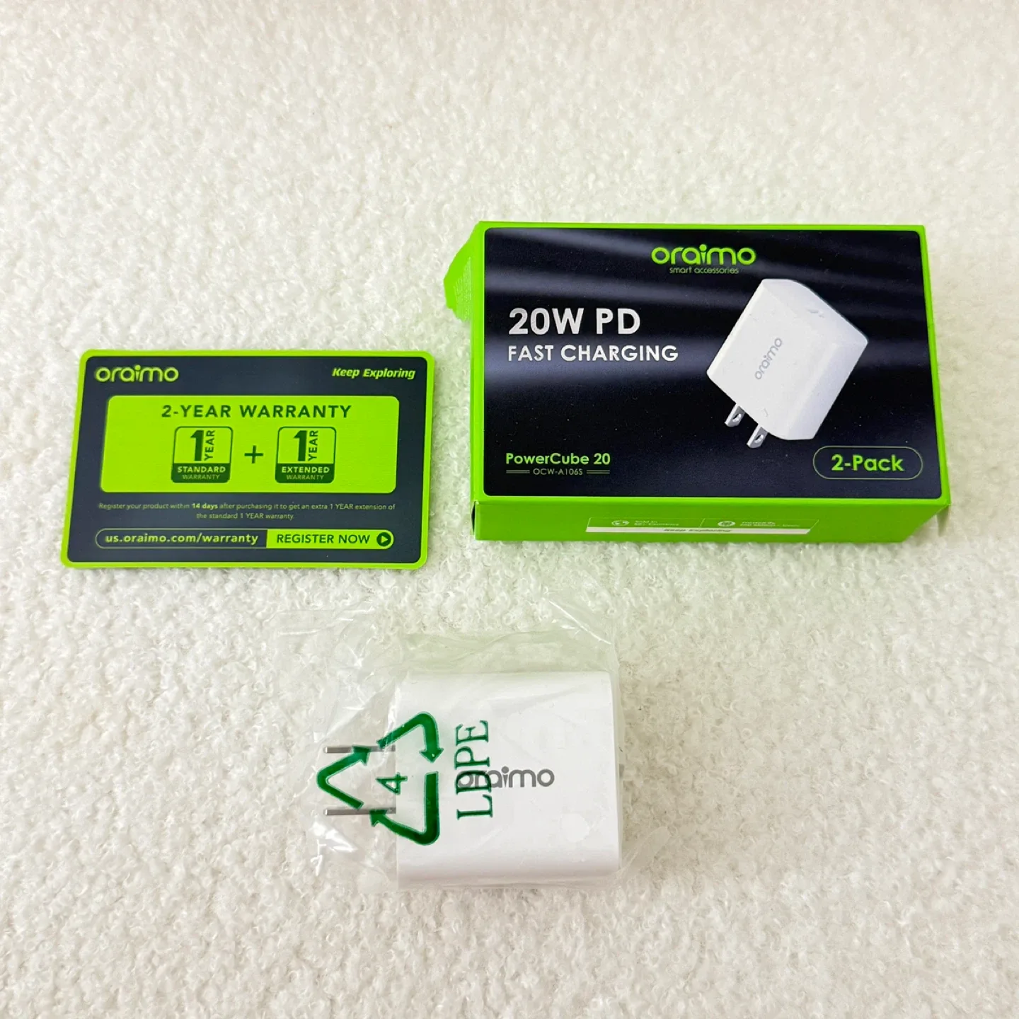 New Oraimo 20W PD Fast Charger - 1 Pack