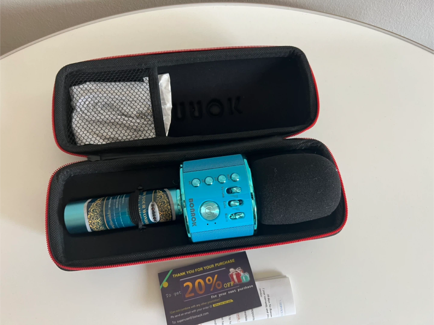 BONAOK Karaoke Microphone with Case - photo 2