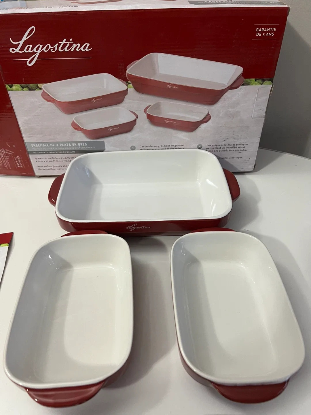 Lagostina 4-Piece Stoneware Baking Dish Set thumbnail