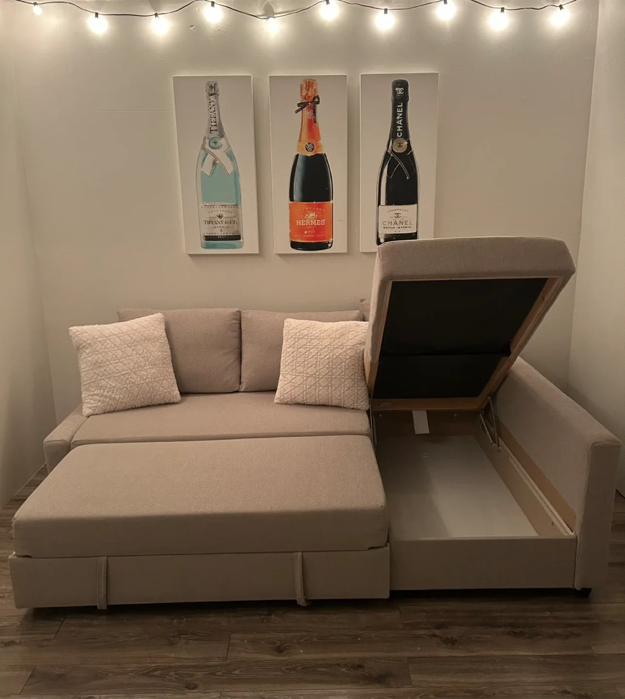 Beige IKEA Sofa bed Sectional image indicator(2)