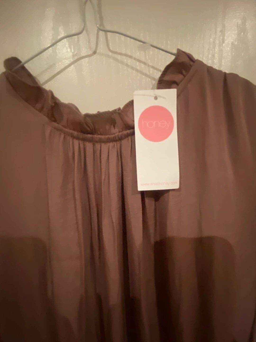 Mustard seed tie-back silky mini dress - photo 4