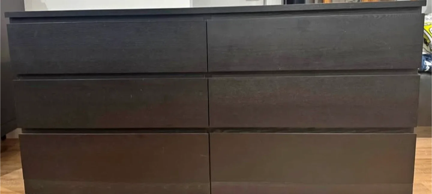 IKEA Hemnes Black-Brown Dresser image indicator(3)