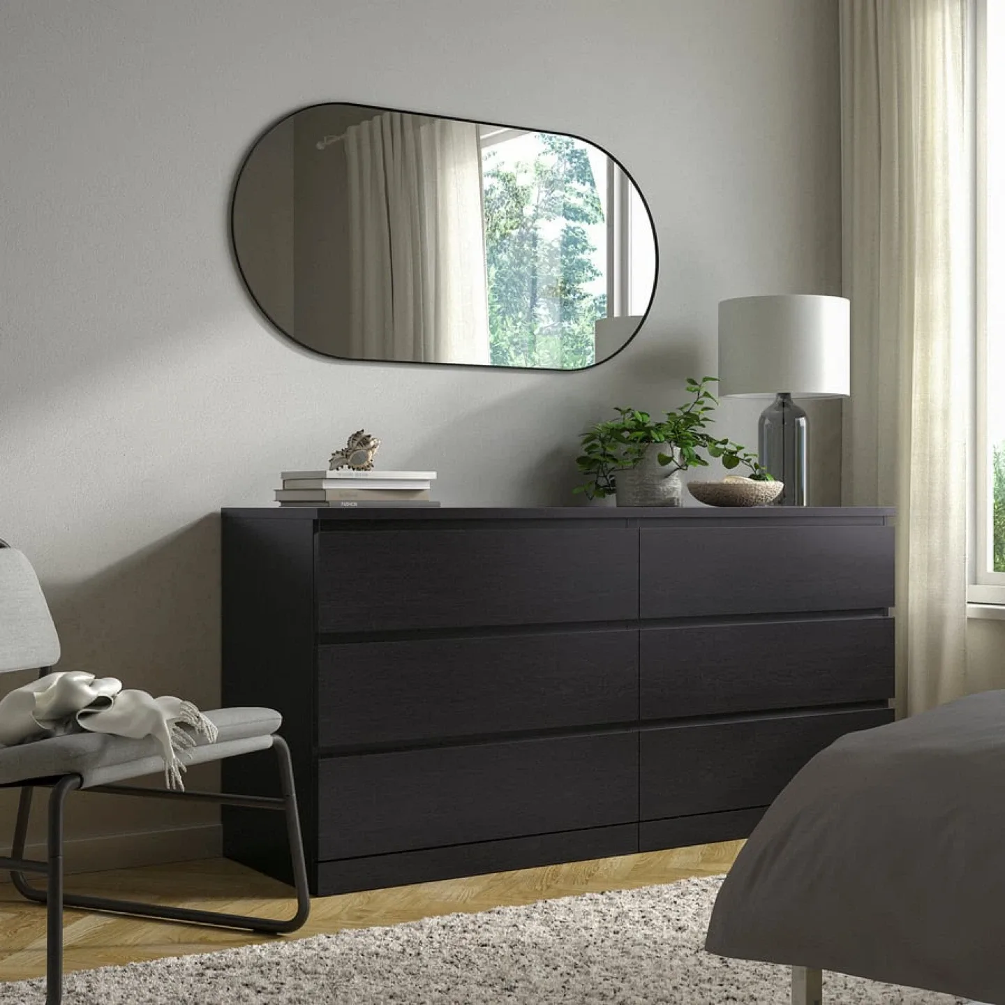 IKEA Hemnes Black-Brown Dresser image indicator(2)