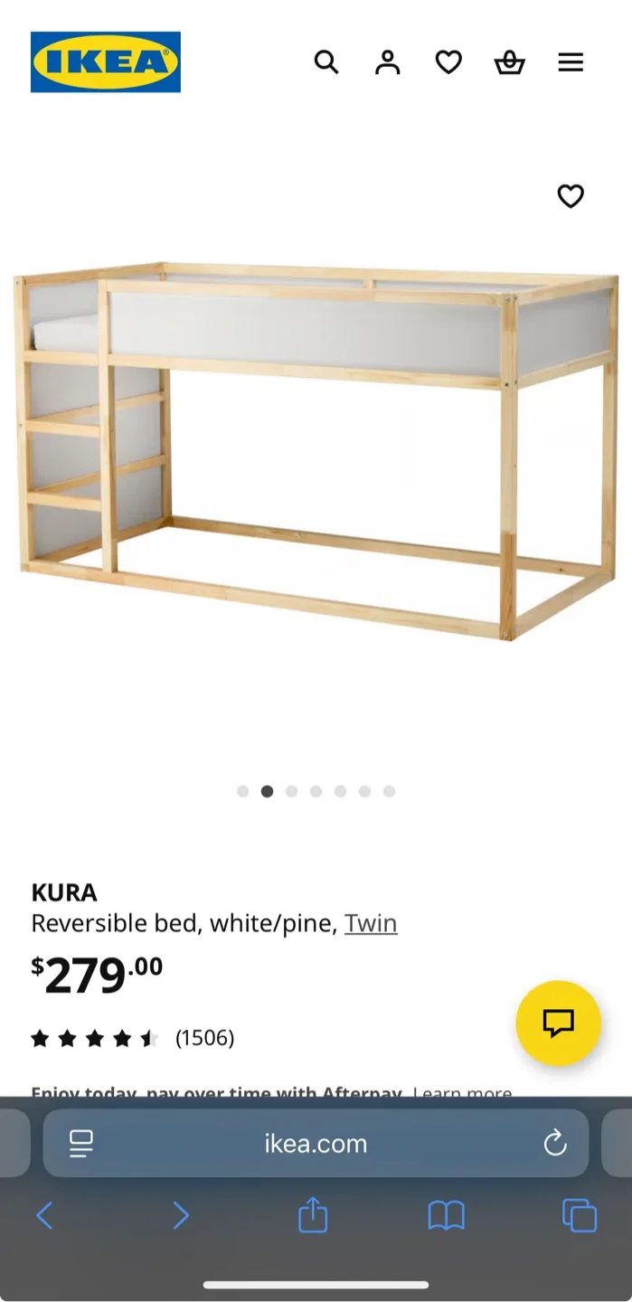 IKEA KURA Reversible Bed, Twin Size with mattress image indicator(4)