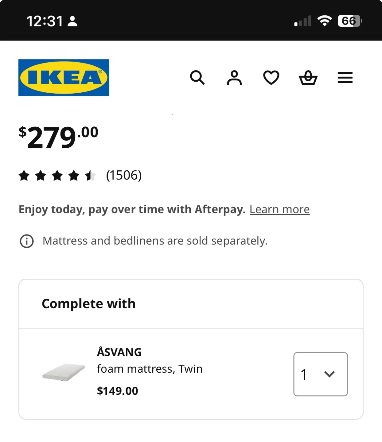 IKEA KURA Reversible Bed, Twin Size with mattress image indicator(7)