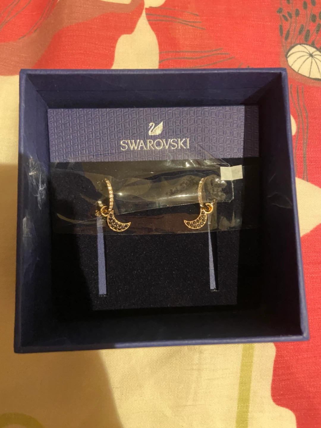 Swarovski symbolic Moon Hoop Earrings - photo 3