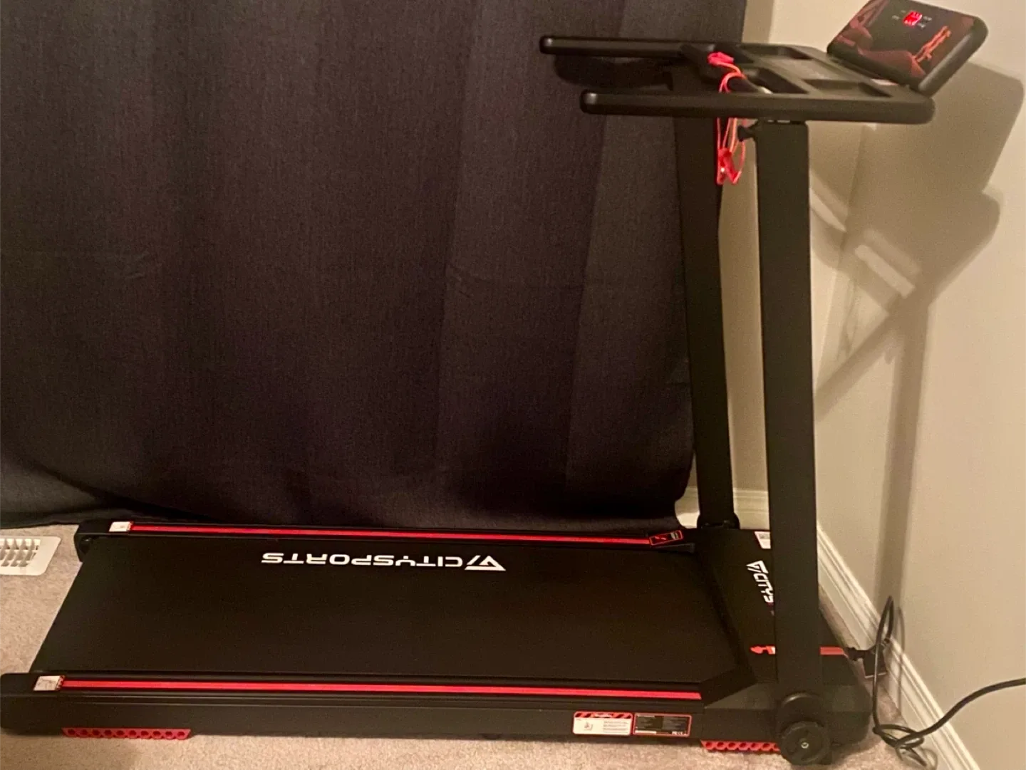 Citysports Treadmill - Black & Red thumbnail