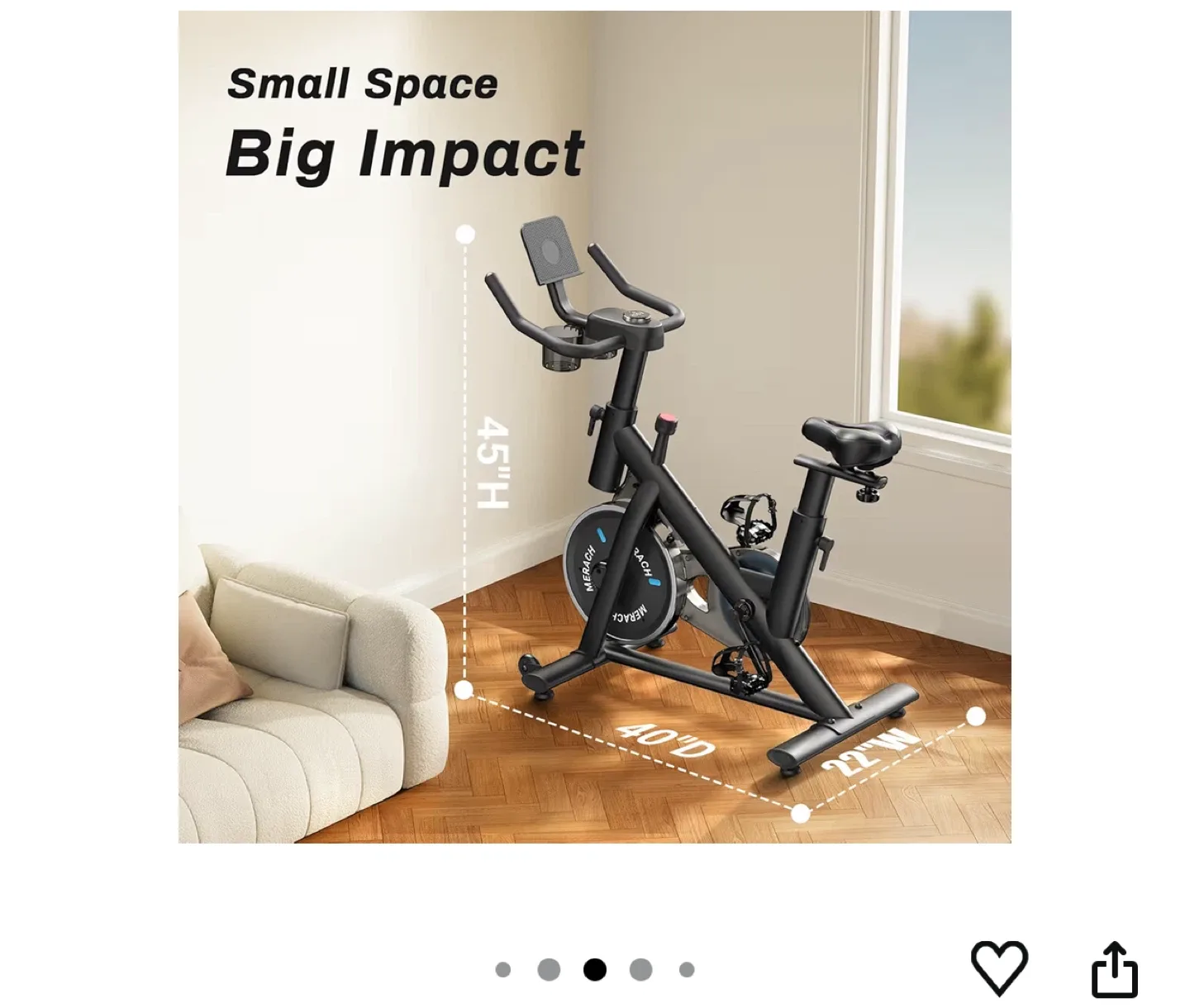 MERACH Exercise Bike, Indoor Cycling Bike image indicator(6)