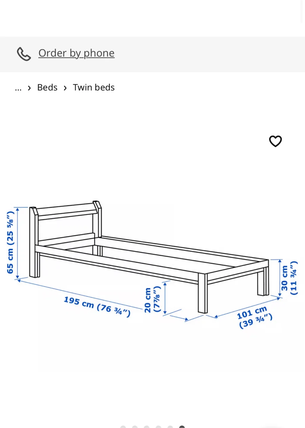 Ikea Tarva Twin Bed Frame and mattress image indicator(2)