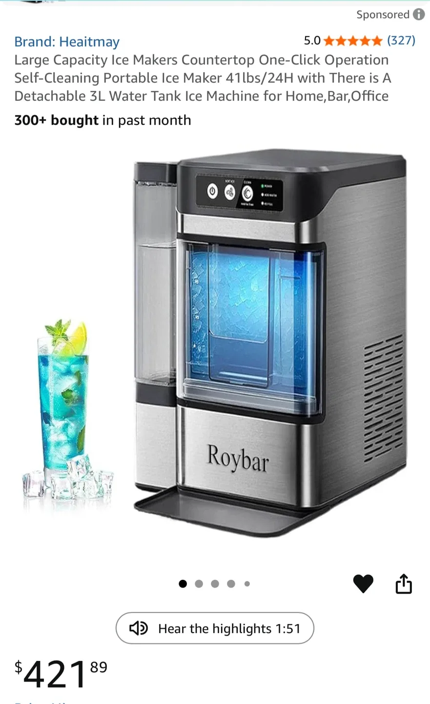 New in box Roybar Ice Maker - Makes Ice in 6 Minutes! image indicator(10)
