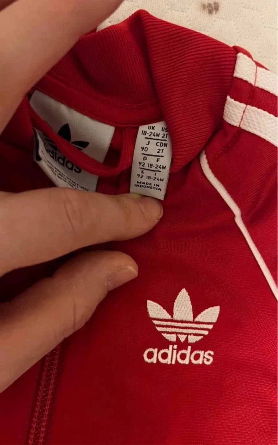 Adidas Kids Red Tracksuit Size 18-24M image indicator(2)