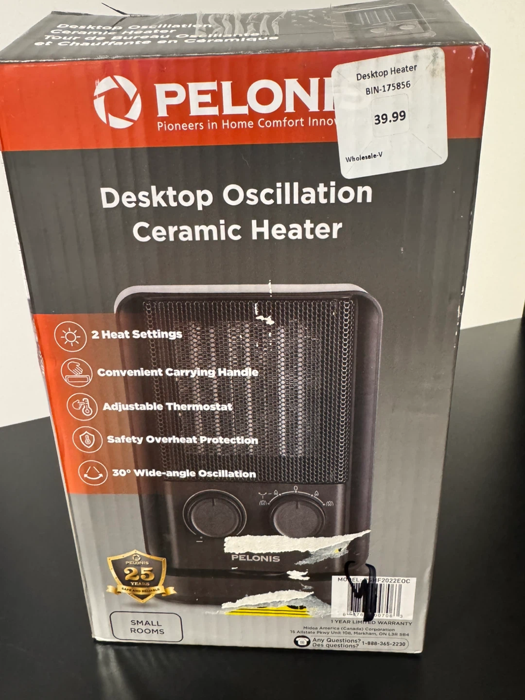Pelonis Desktop Oscillation Ceramic Heater