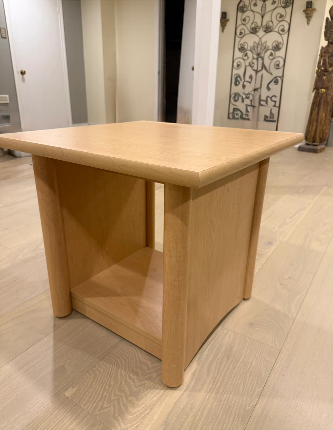 Wooden Side Table with Shelf