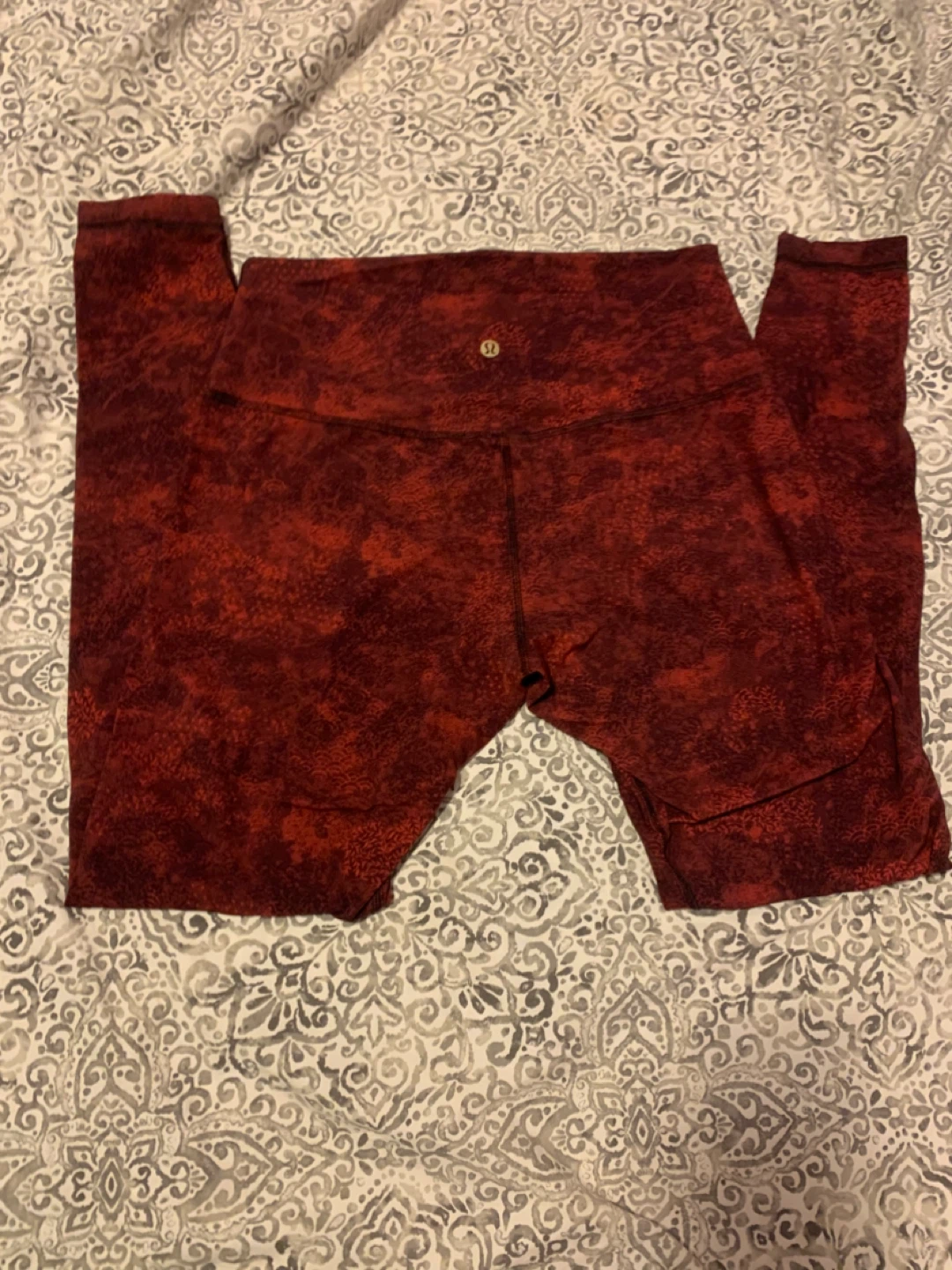 Lululemon Red Patterned Leggings - Size 10 - photo 2