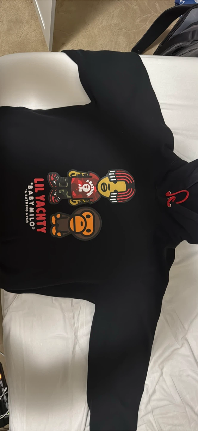 BAPE Baby Milo x Lil Yachty Pullover Hoodie - Black