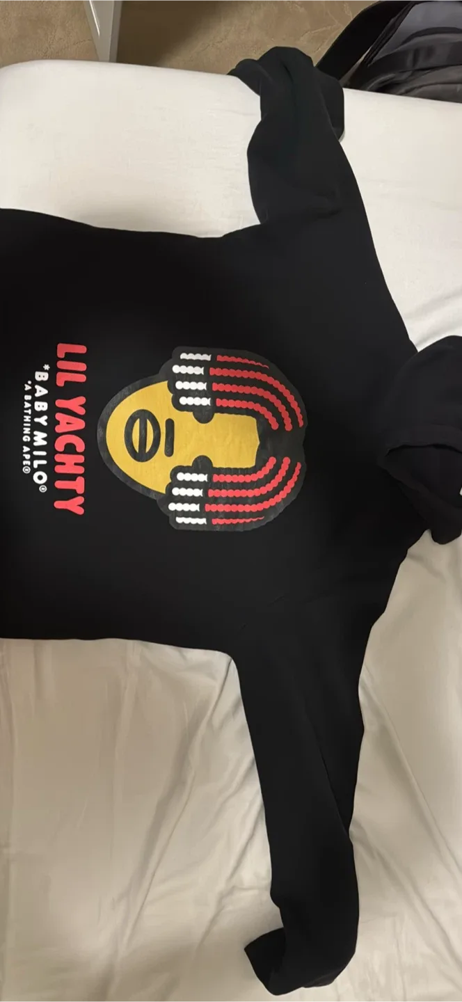 BAPE Baby Milo x Lil Yachty Pullover Hoodie - Black image indicator(2)