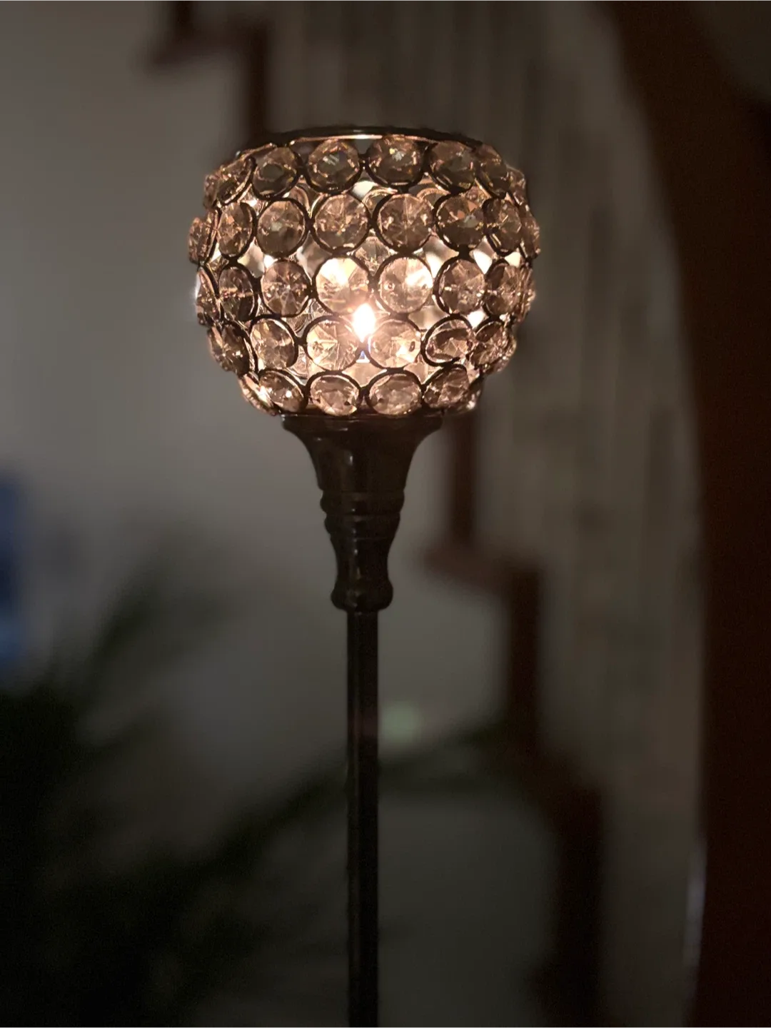 🌹Romantic Smoky Silver Candle Holder image indicator(5)