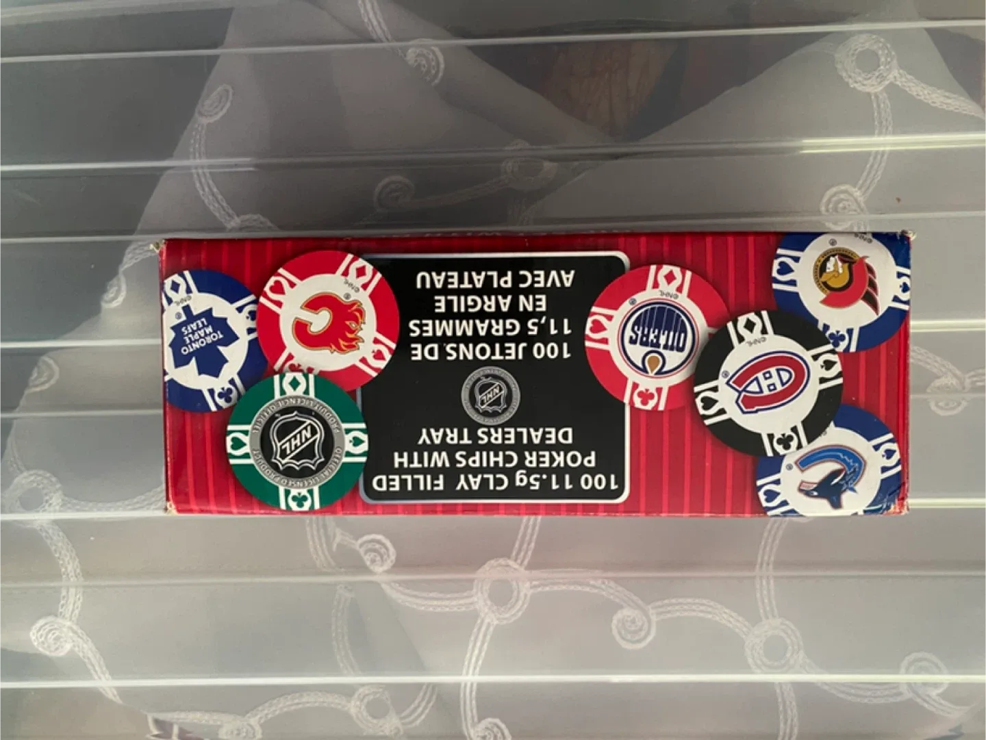 NHL 100 Poker Chips with Dealers Tray thumbnail