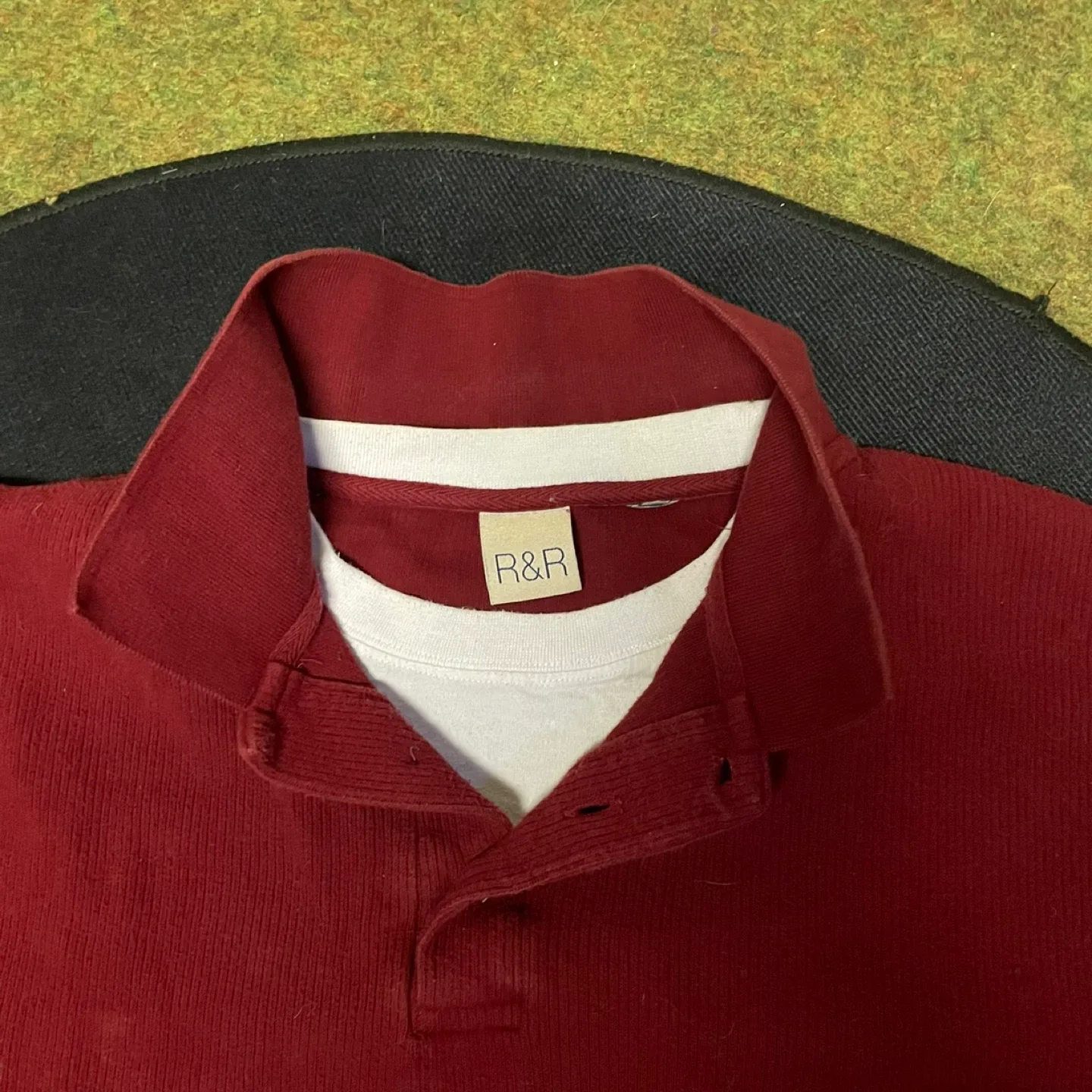 Real vintage 100% cotton R&R red button up image indicator(2)