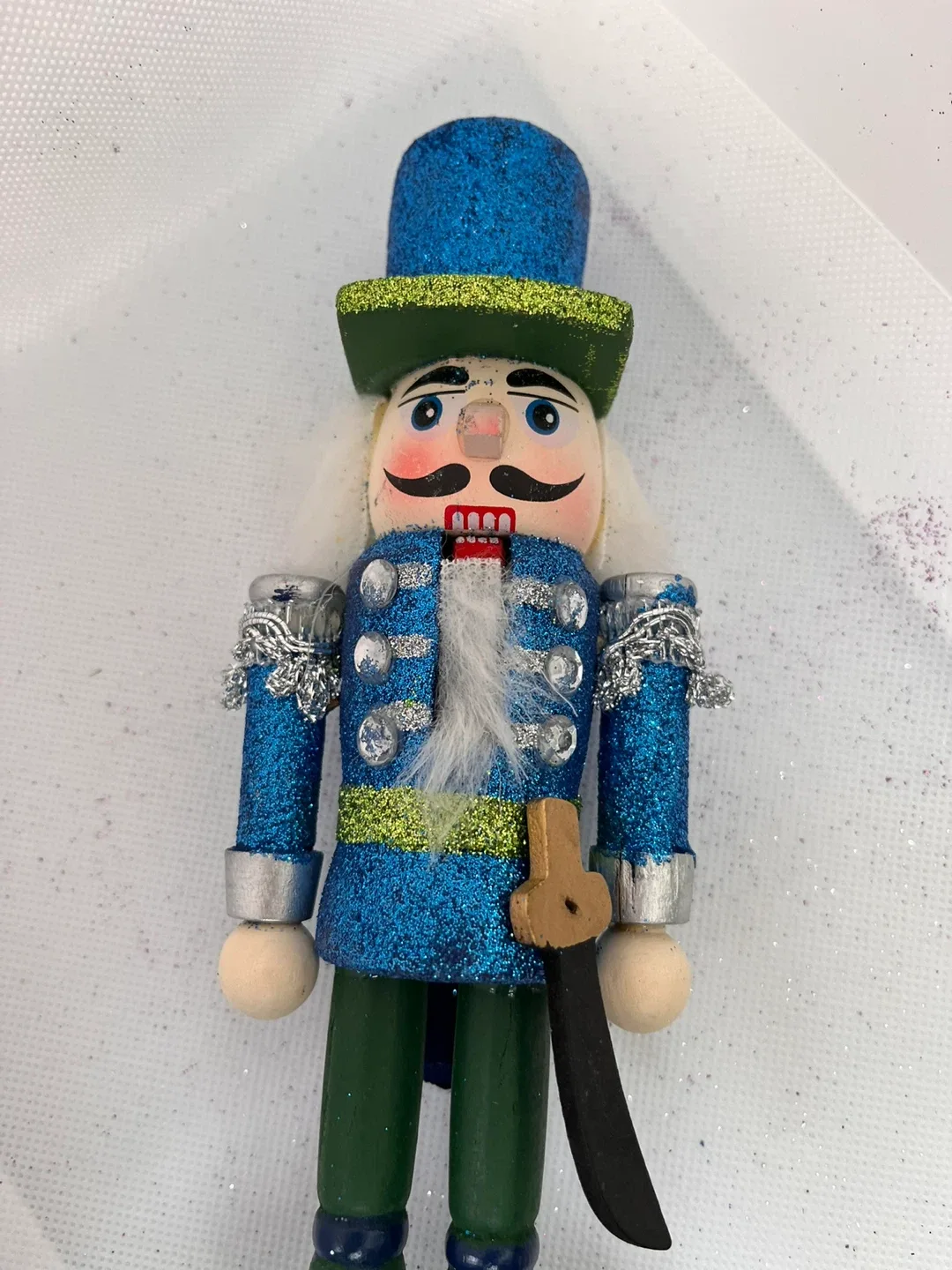 ONLY 2$ each 🤩Blue Glittery Nutcracker Decoration image indicator(3)