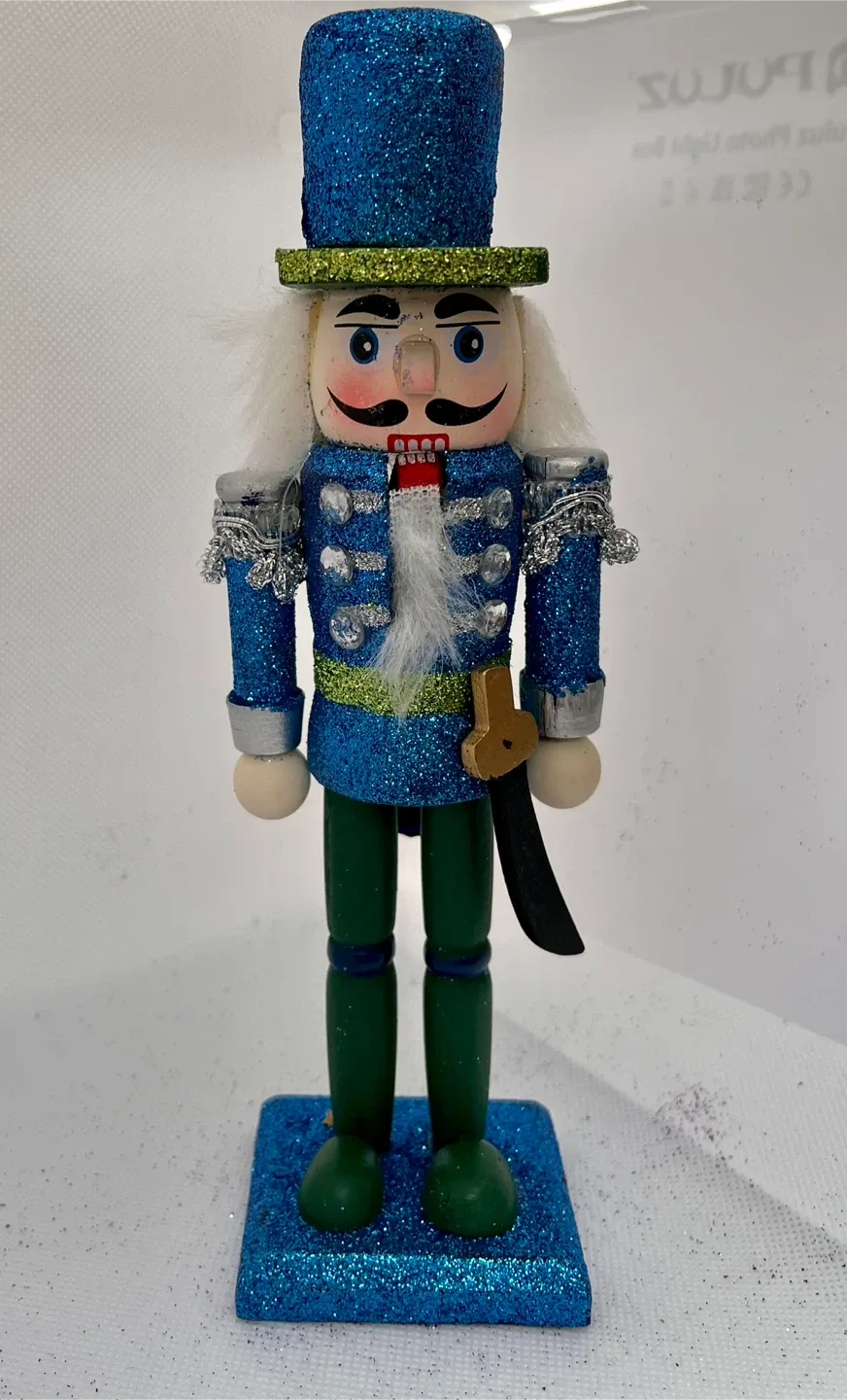 ONLY 2$ each 🤩Blue Glittery Nutcracker Decoration image indicator(2)