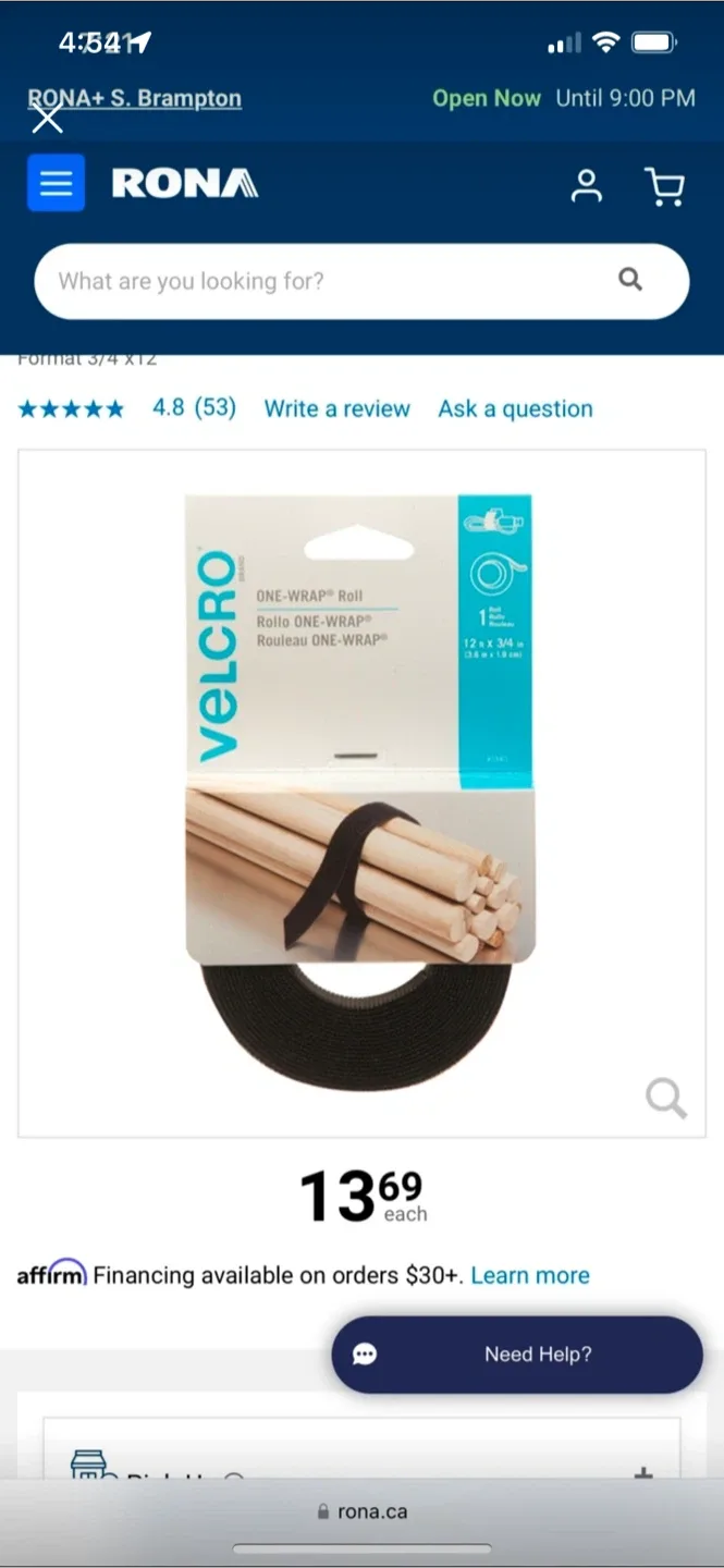 Velcro ONE-WRAP Roll 12 x 3/4 inch thumbnail